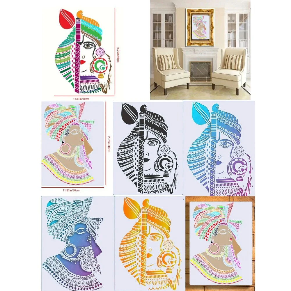 Black History Month Stencil, African Woman, Classroom DIY Project
